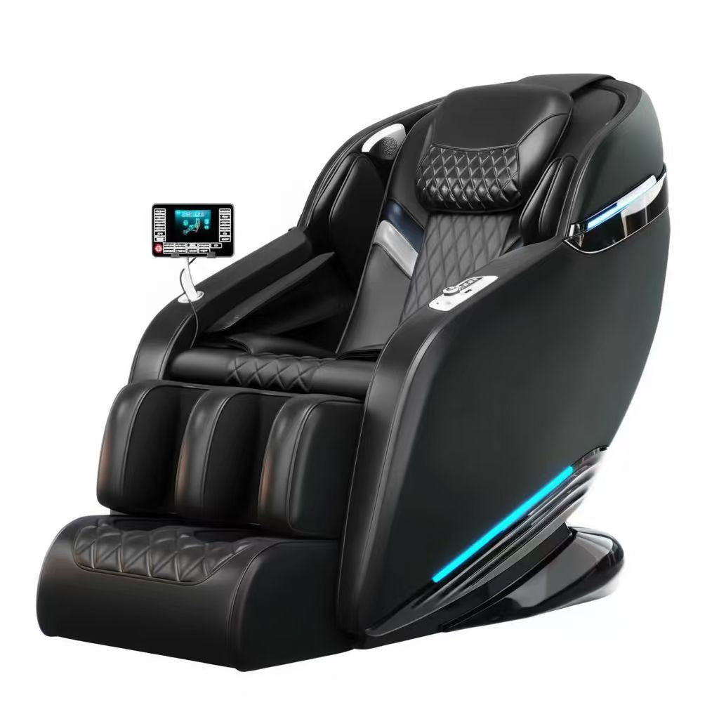 Serene Pro Zero-Gravity Massage Chair – Black & Platinum (Enclosed Leg)