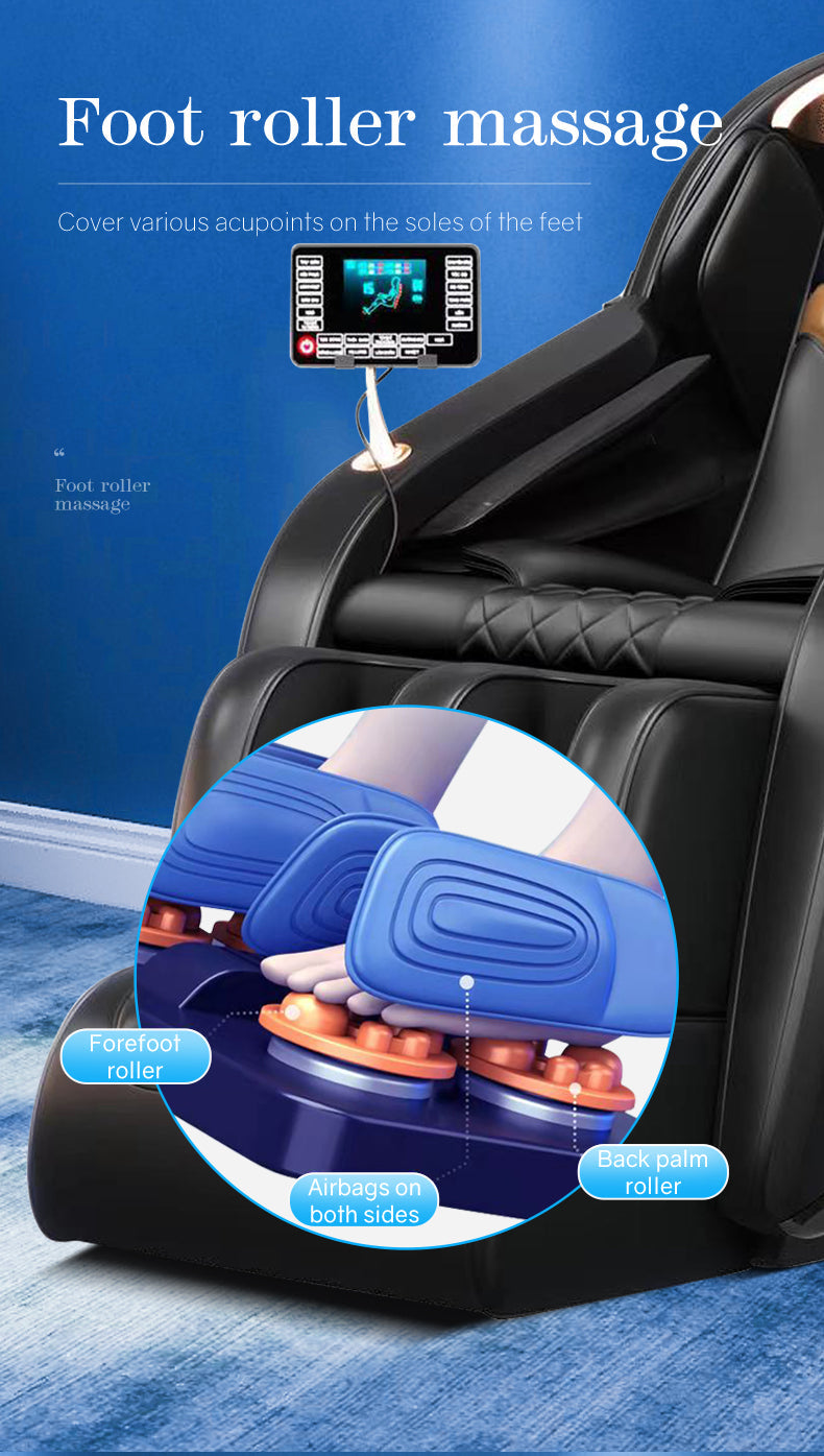 Enclosed foot roller and airbag massage